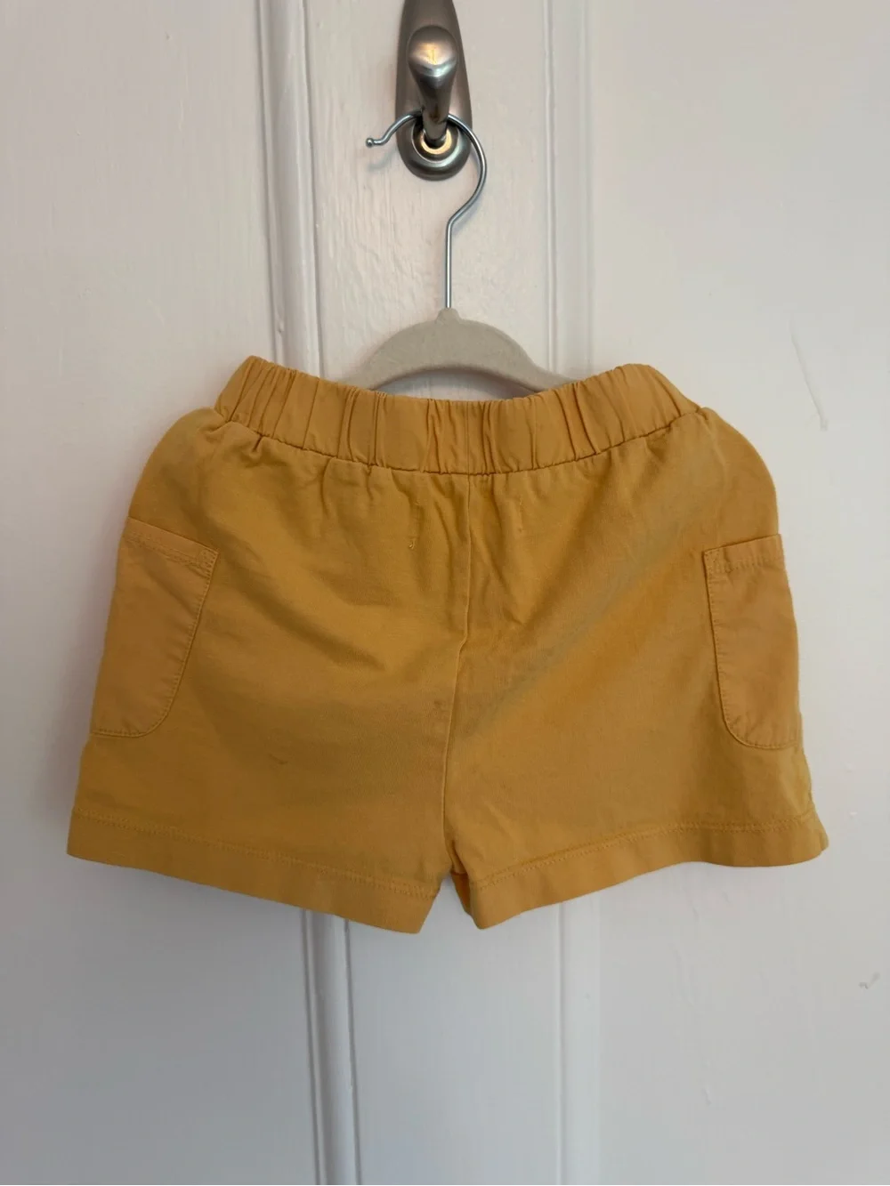 Kids Elastic-Waist Mustard Pocket Shorts